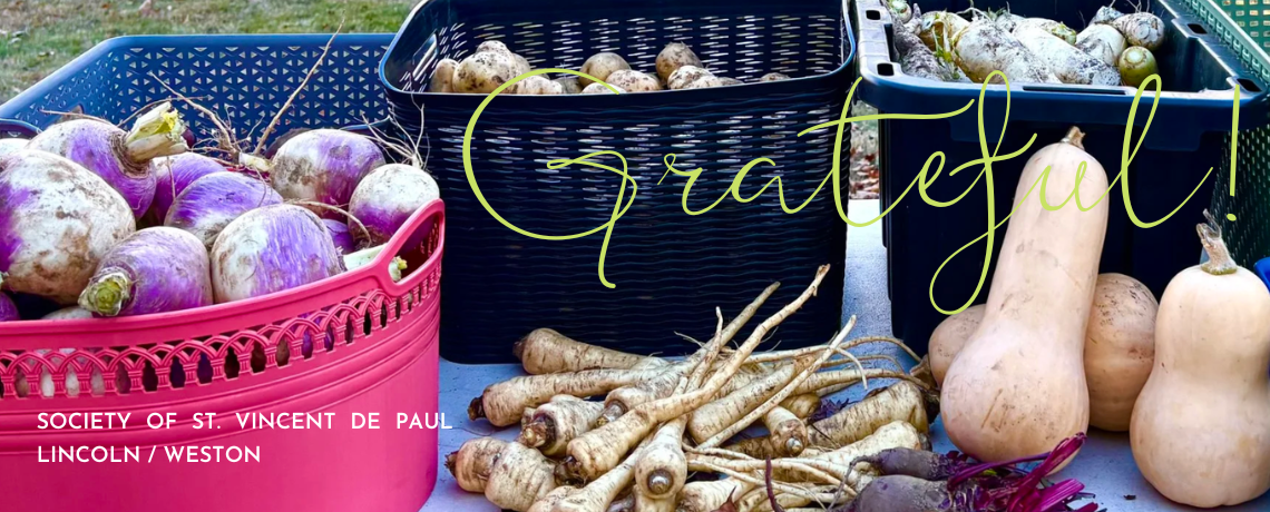 GRATEFUL: The Society of St. Vincent de Paul Thanks You